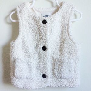 Old Navy White Baby Girl Vest Size 6-12 Month